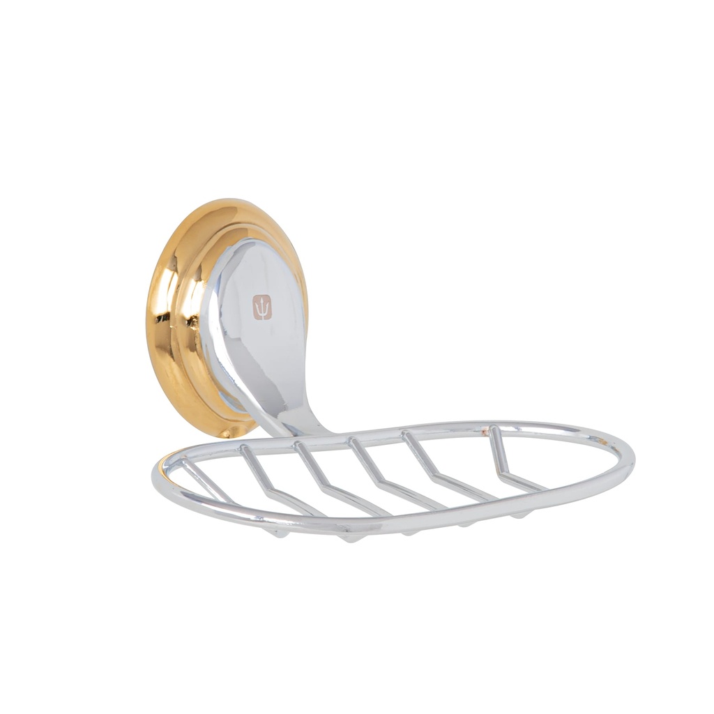 AQA-84G | Jabonera metálica cromo-oro, Foset Aqua