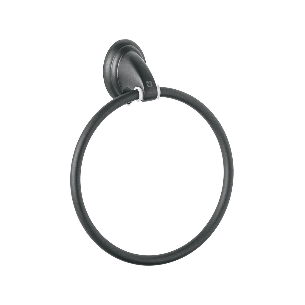 AQA-87M | Toallero argolla metálico acabado negro, Foset Aqua