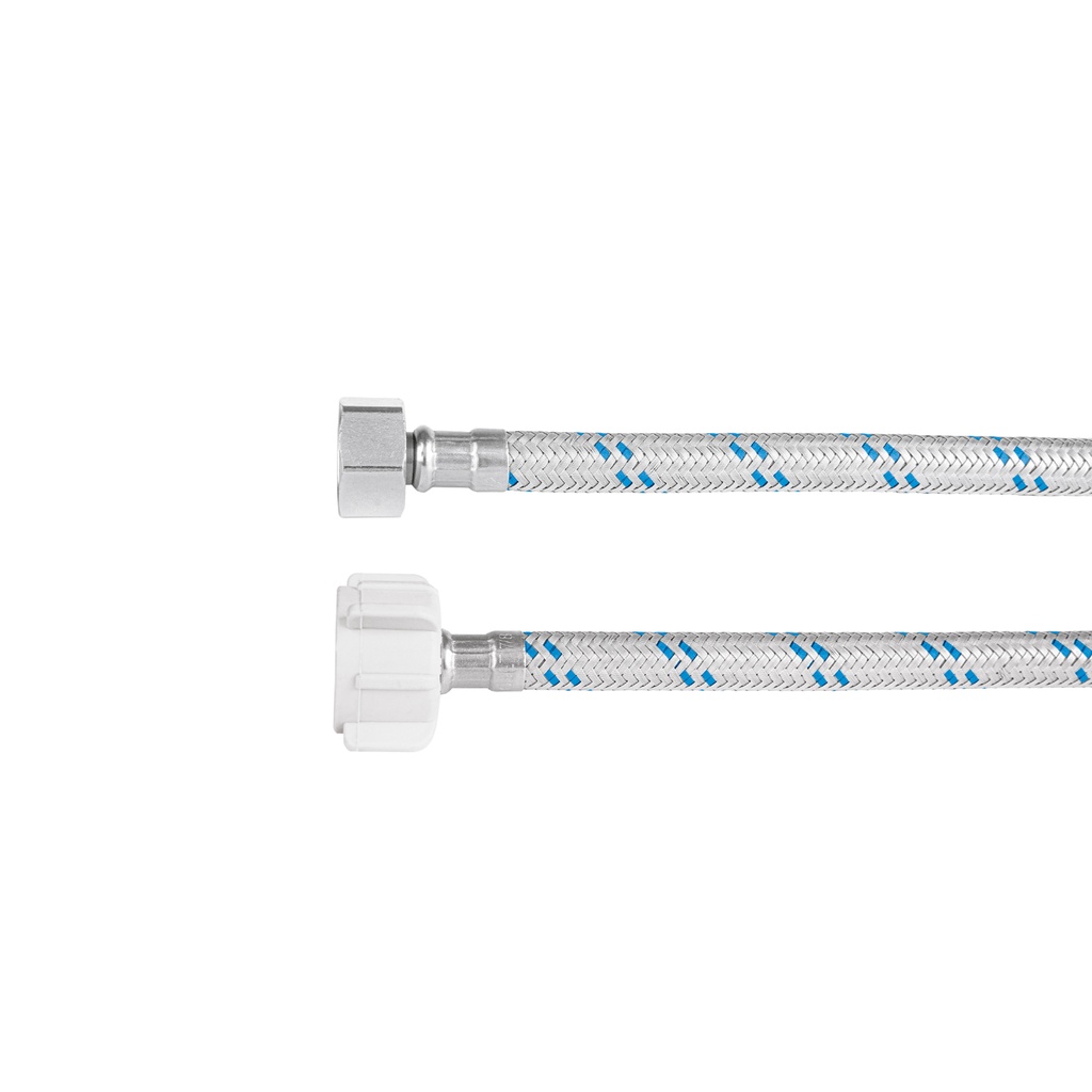 FWC-P60 | Manguera p/WC, aluminio, 1/2' x 7/8', 60 cm, plástico/latón