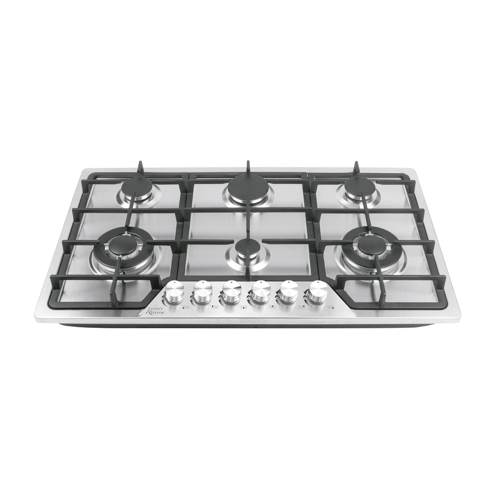PAE-906GA | Parrilla gas empotrable 90cm, 6 quem, acero inox, Riviera
