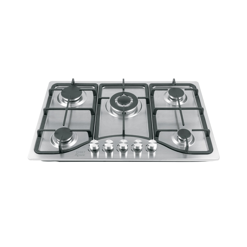 PAE-755GA | Parrilla gas empotrable 75cm, 5 quem, acero inox, Riviera