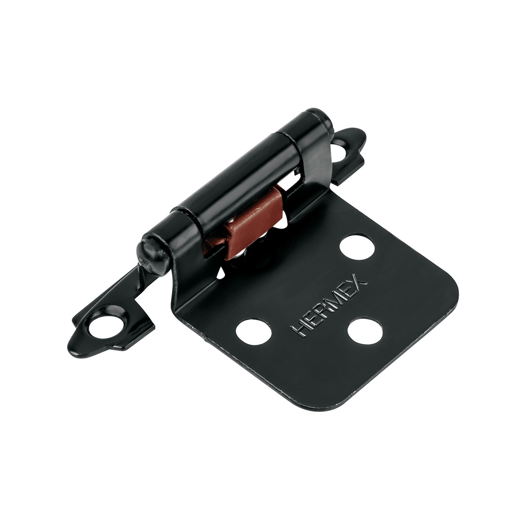 BIPA-76 | Bolsa con 2 bisagras parche de 7cm, negro, Hermex