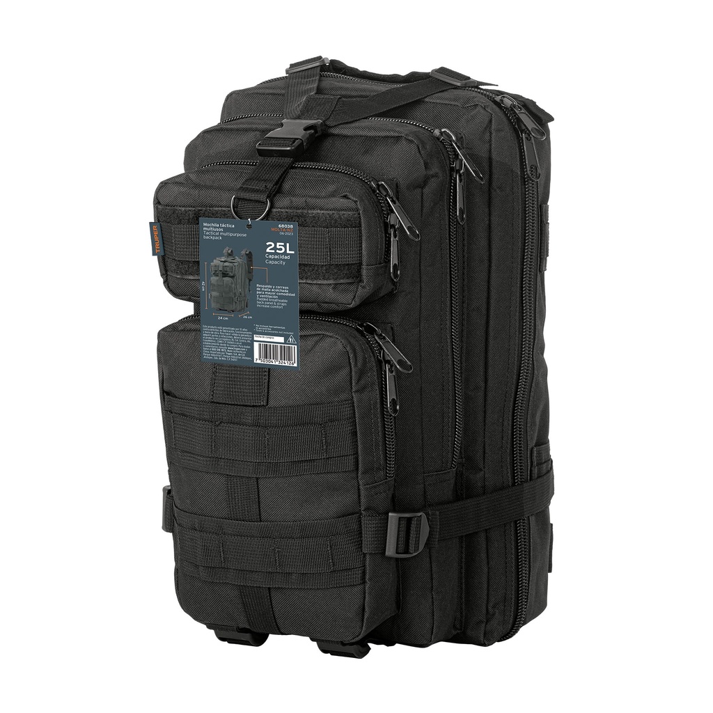 MOLTA-N2 | Mochila táctica negra, Truper