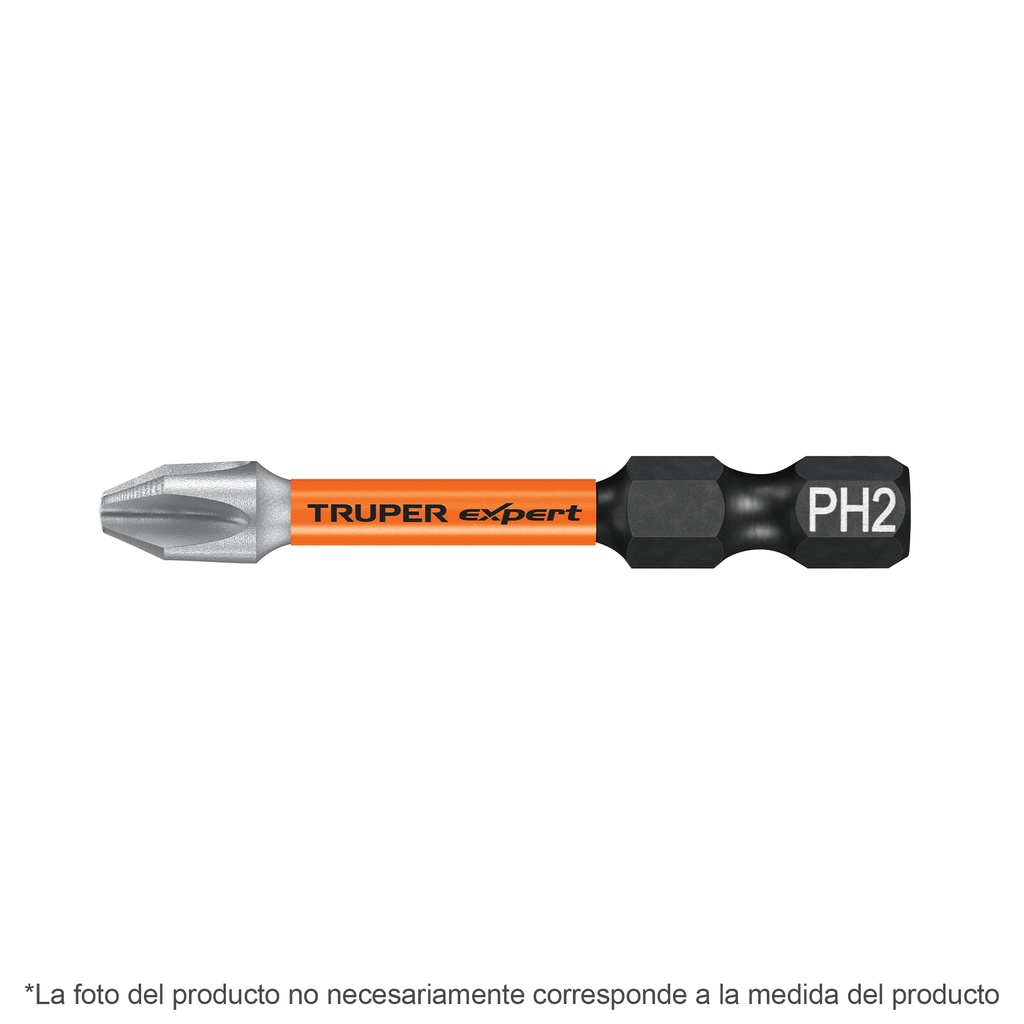 PUDE-1202-15I | Estuche con 15 puntas de cruz PH2 de impacto largo 2'