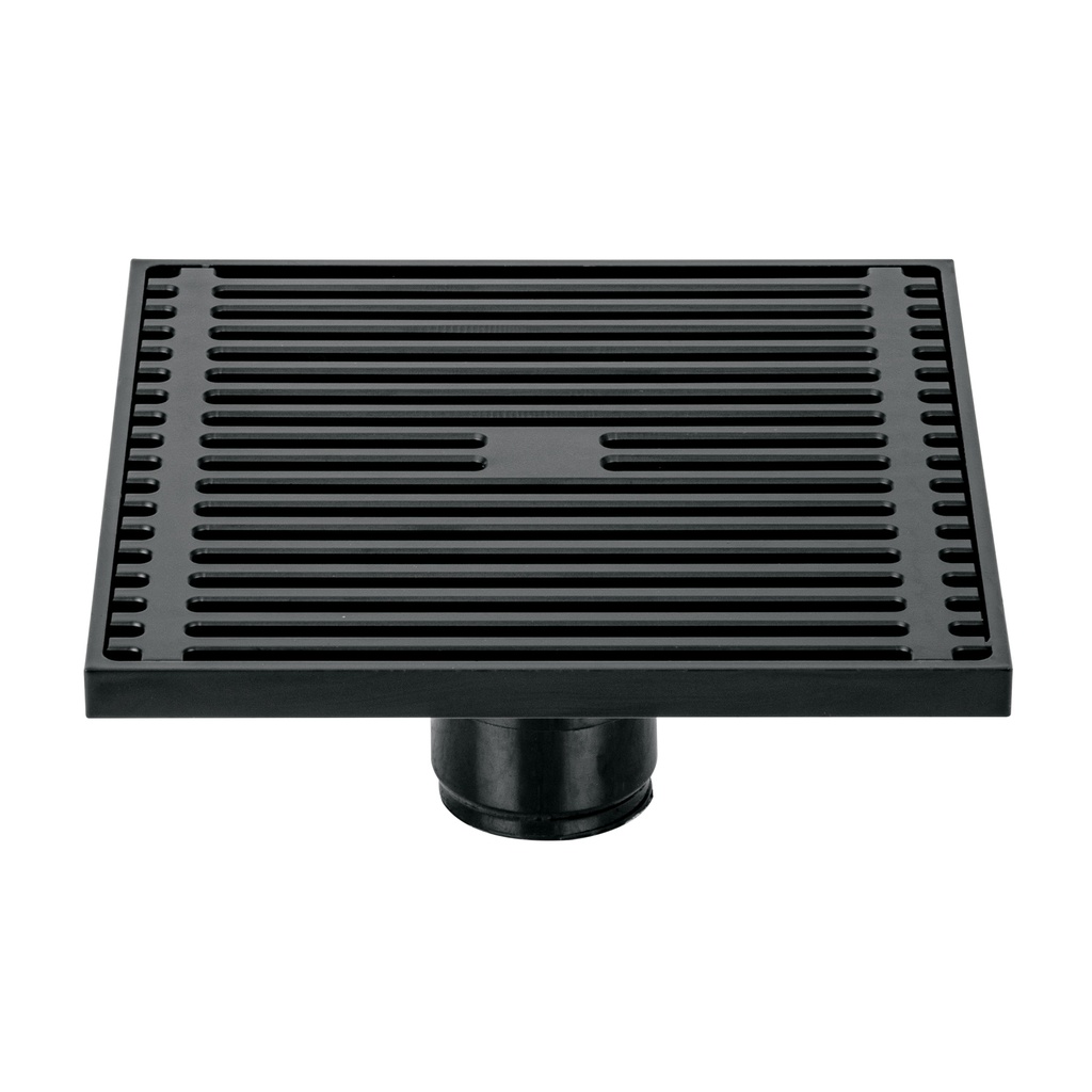 RS-802M | Resumidero cuadrado 6'x 6', latón, negro, Foset Riviera