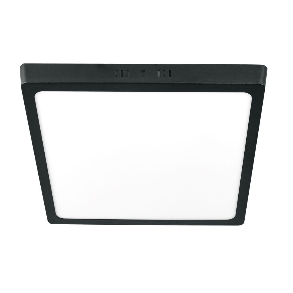 PLA-233L | Luminario de LED 24 W cuadrado tipo plafón luz de día, negro