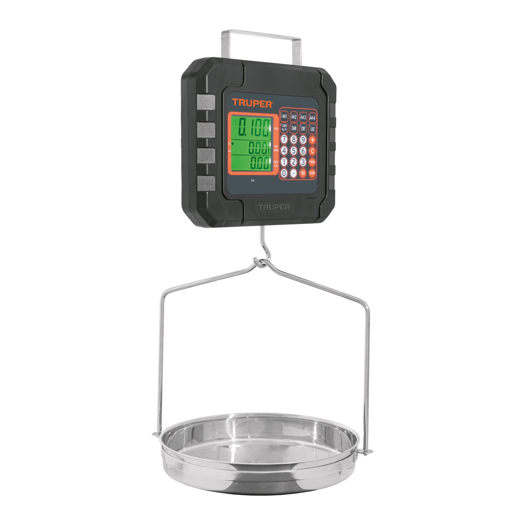 BASE-40C | Báscula electrónica colgante, recargable, c/charola, 40 kg
