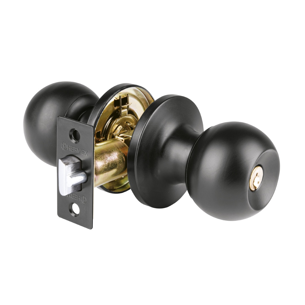 BALT-NE-EP | Cerradura esfera tubular, entrada, negro, Hermex Basic