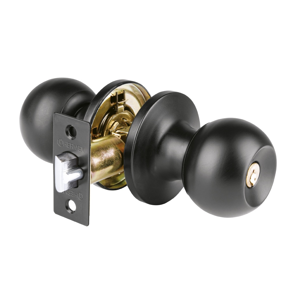 BALT-NE-EPB | Cerradura esfera tubular, entrada, negro, blíster, Basic