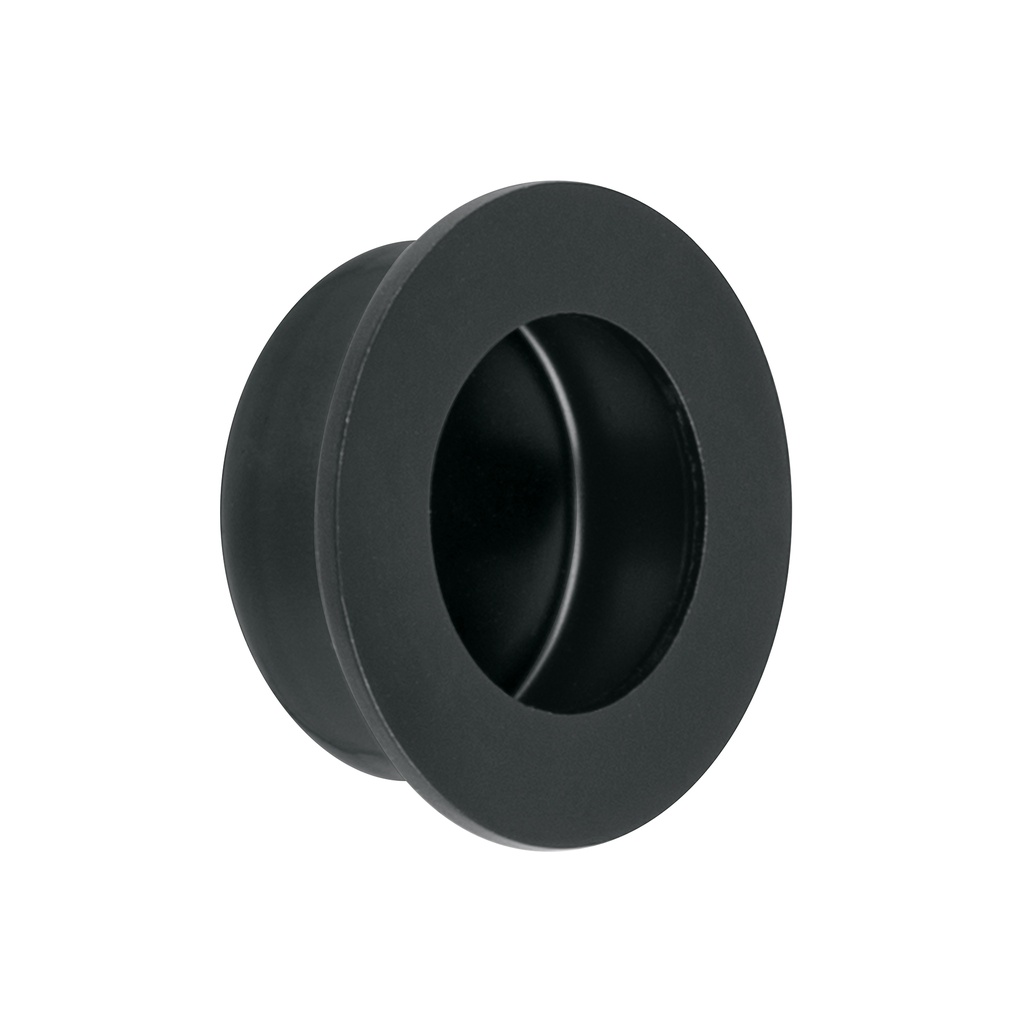 JALED-62 | Jaladera de embutir circular No. 2 acabado negro