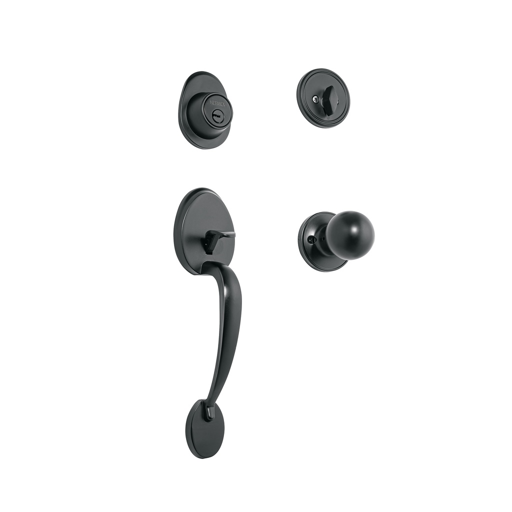 CEP-61PJ | Jaladera, perilla y cerrojo llave-mariposa, negro