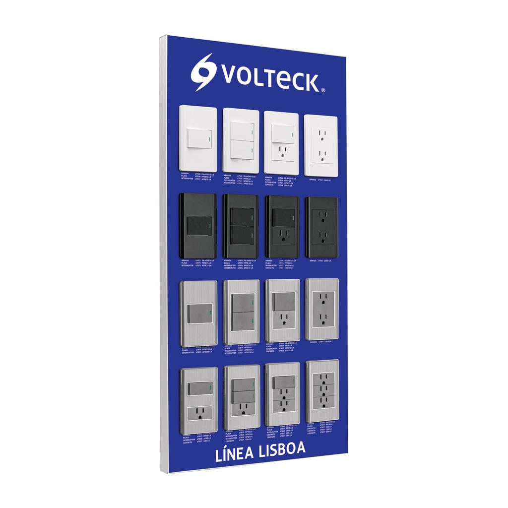 EX-LB-VK | Exhibidor línea Lisboa, Volteck