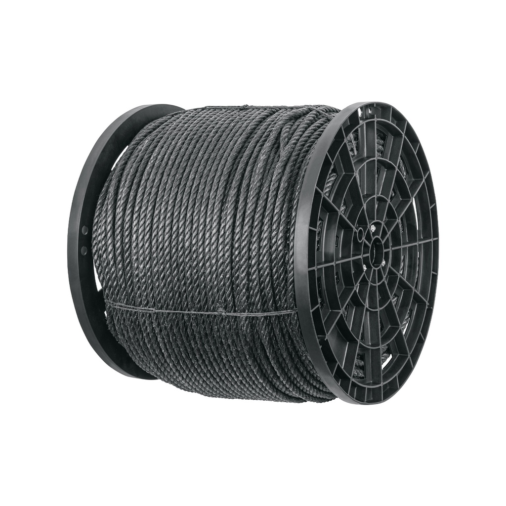 CUE-10NK | Kilo de cuerda negra de polipropileno 10 mm, carrete 20kg