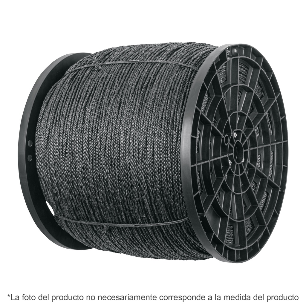 CUE-19NK | Kilo de cuerda negra de polipropileno 19 mm, carrete 30kg