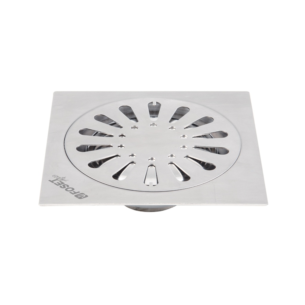 RS-607 | Resumidero cuadrado 6'x 6', acero inoxidable, gota, Aqua