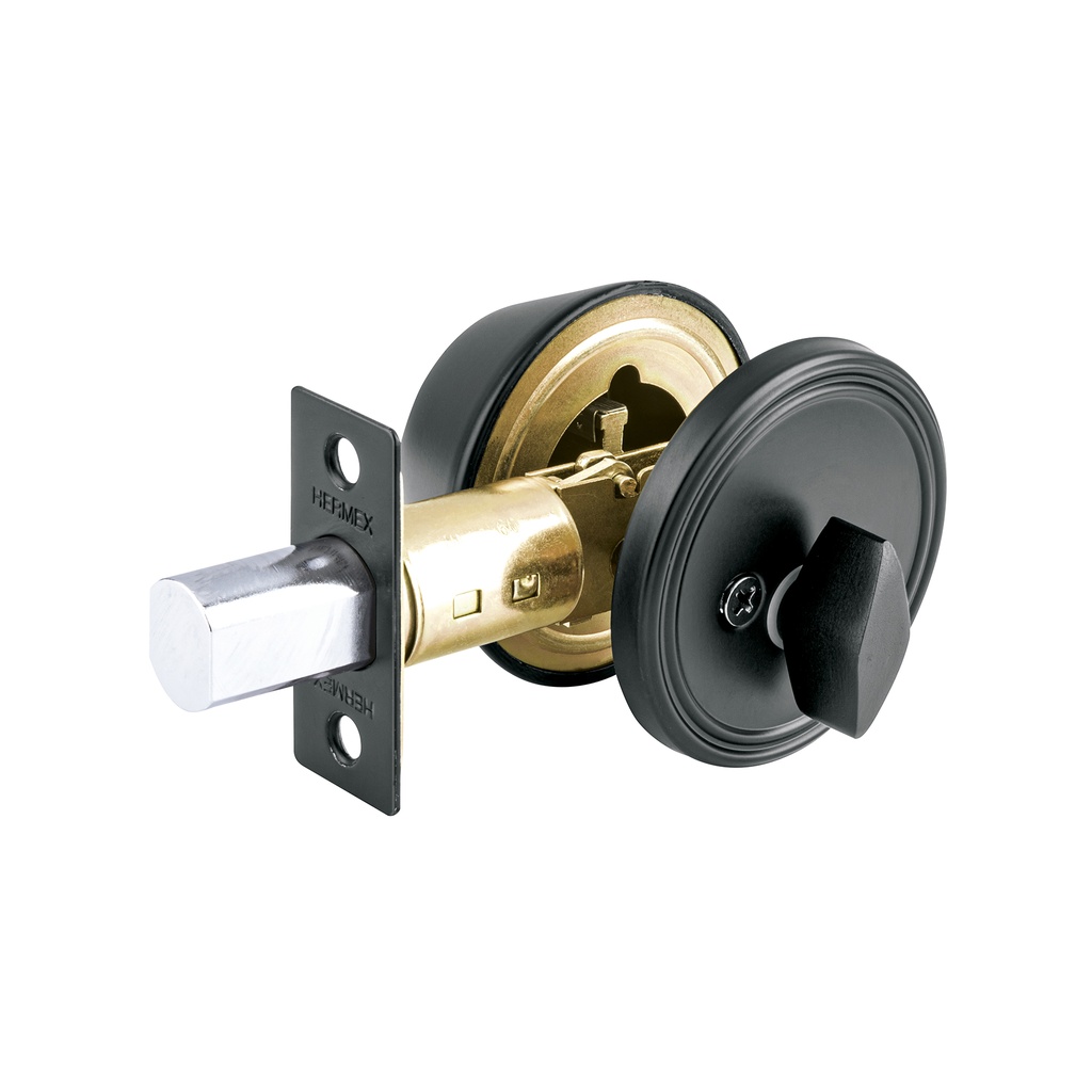 CERO-61 | Cerrojo llave-mariposa negro, llave de puntos, Hermex