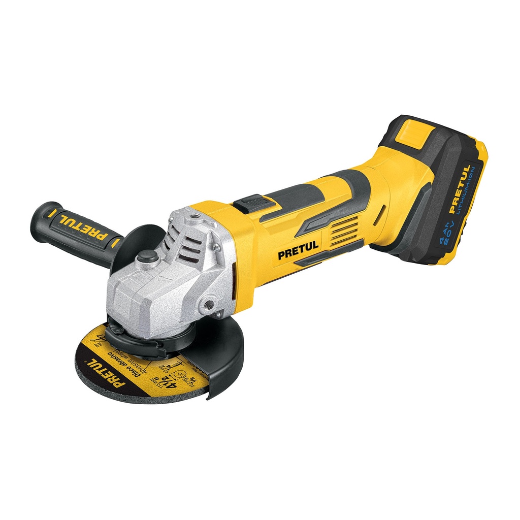 ESMI-20P | Esmeriladora angular inalámbrica 4-1/2', 20 V, Pretul