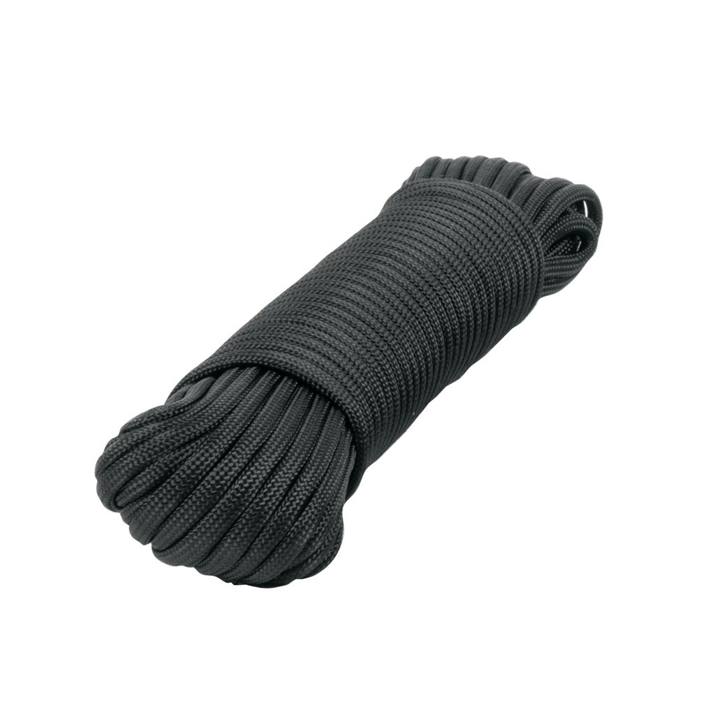 PIO-415NN | Piola de Nylon Paracord de 4mm x 15 m, negro, Fiero