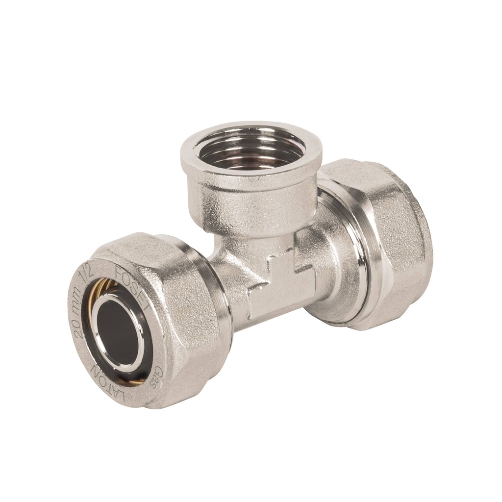 PPG-12TH | Tee para PEALPE, 1/2', con rosca hembra central, Foset