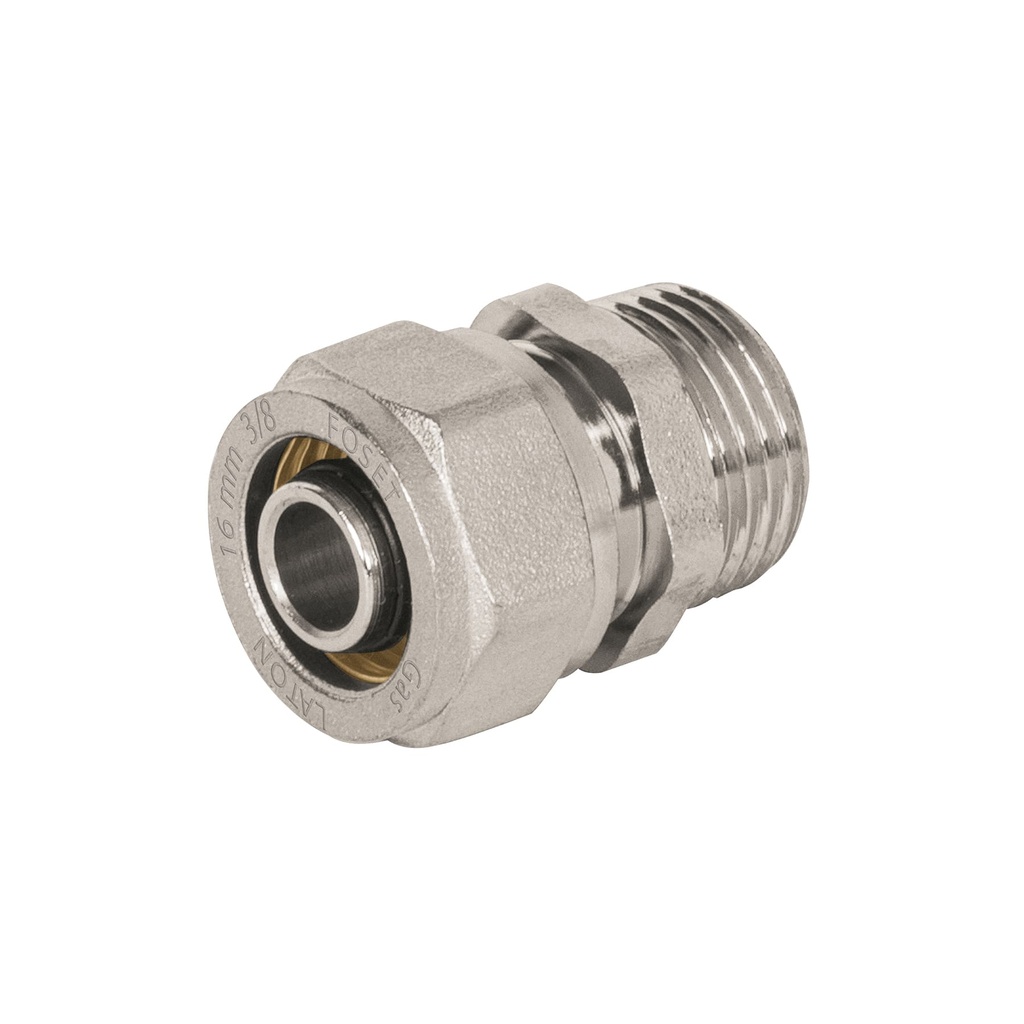 PPG-38NM | Conector para PEALPE, 3/8', con rosca macho, Foset