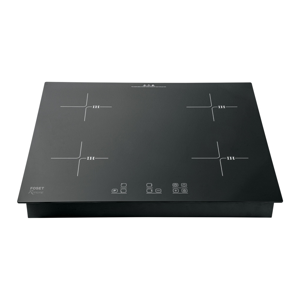 PAE-604NI | Parrilla inducción empotrable 60cm, 4 quem, vidrio, Riviera