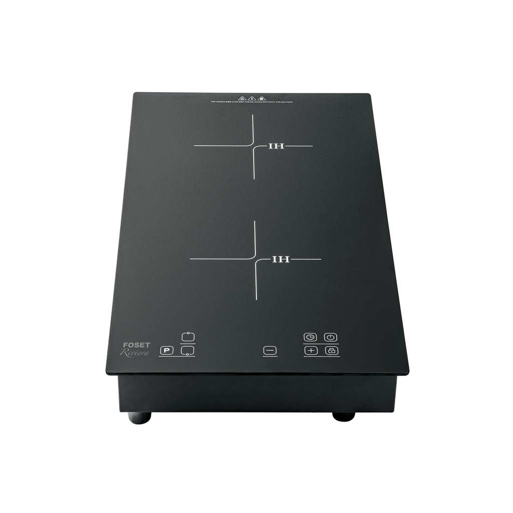 PAE-302NI | Parrilla inducción empotrable 30cm, 2 quem, vidrio, Riviera