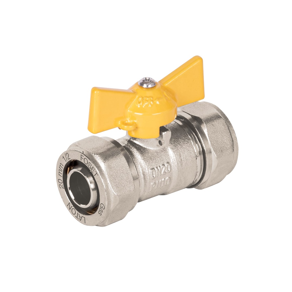 PPG-12VE | Válvula esfera para PE-AL-PE, 1/2', Foset