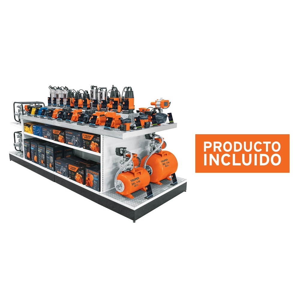 R-MAQ-BOM | Mueble exhibidor de bombas de agua, Truper
