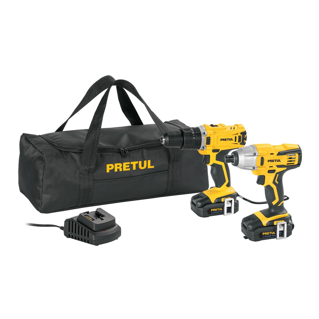 COMBO-20P | Combo rotomartillo/destornillador impacto inal. 20V, Pretul