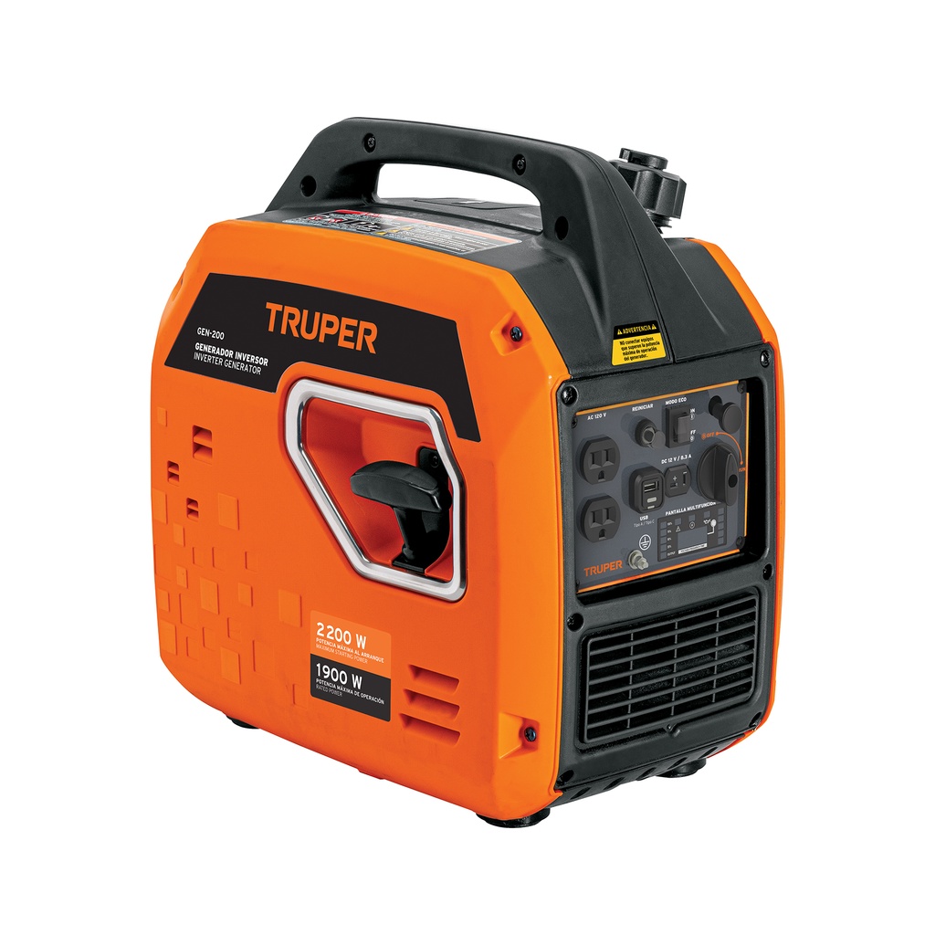 GEN-200 | Generador silencioso inverter 2200W, 80 cc, encendido manual