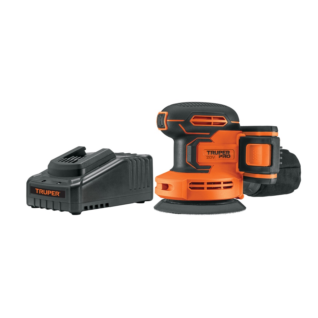 LIRI-20A | Lijadora roto-orbital 5' inal. 20V, 1 bat. 2Ah, 1 carg. PRO