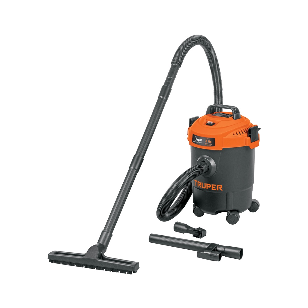 ASP-03N | Aspiradora de sólidos y líquidos, 3 gal, plástica, negra