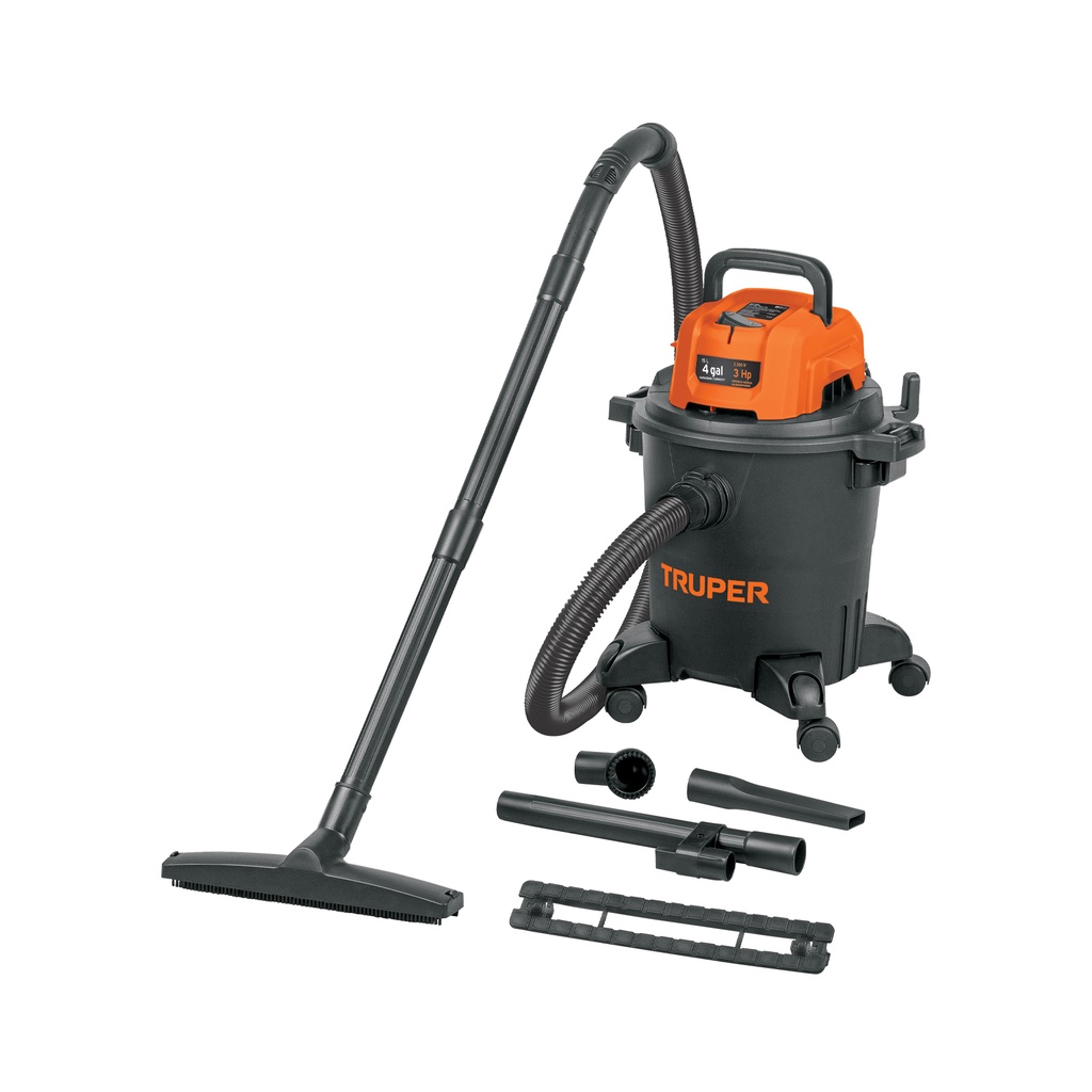 ASP-04N | Aspiradora de sólidos y líquidos, 4 gal, plástica, negra