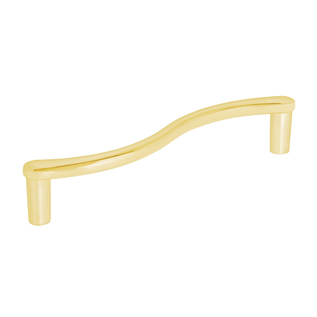 JAL-1421 | Jaladera de 96mm, línea Toledo, latón brillante, HERMEX