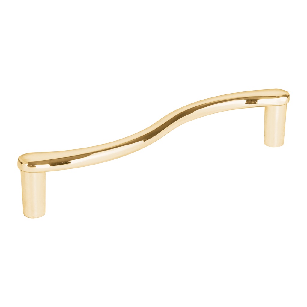 JAL-1422 | Jaladera de 128mm, línea Toledo, latón brillante, HERMEX