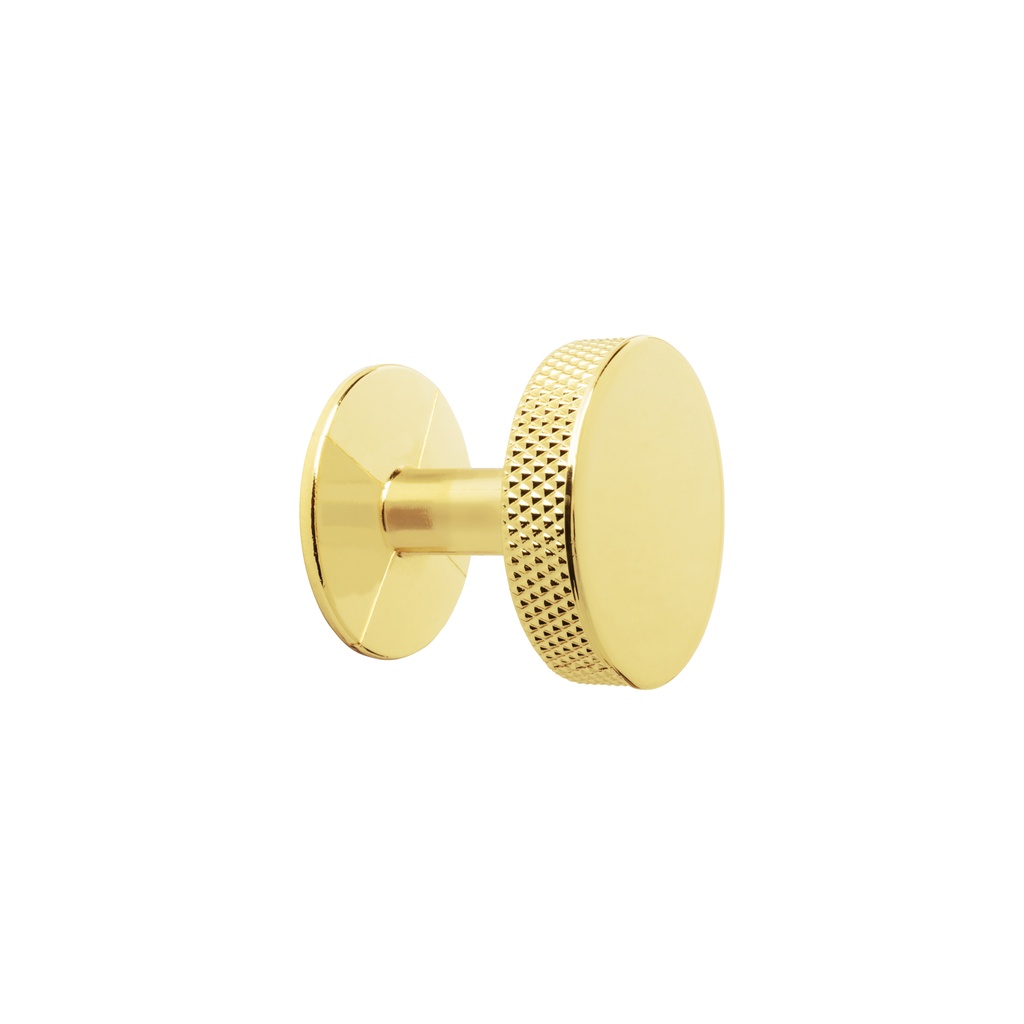 PER-152 | Perilla metálica estilo 'Oviedo', latón brillante, HERMEX