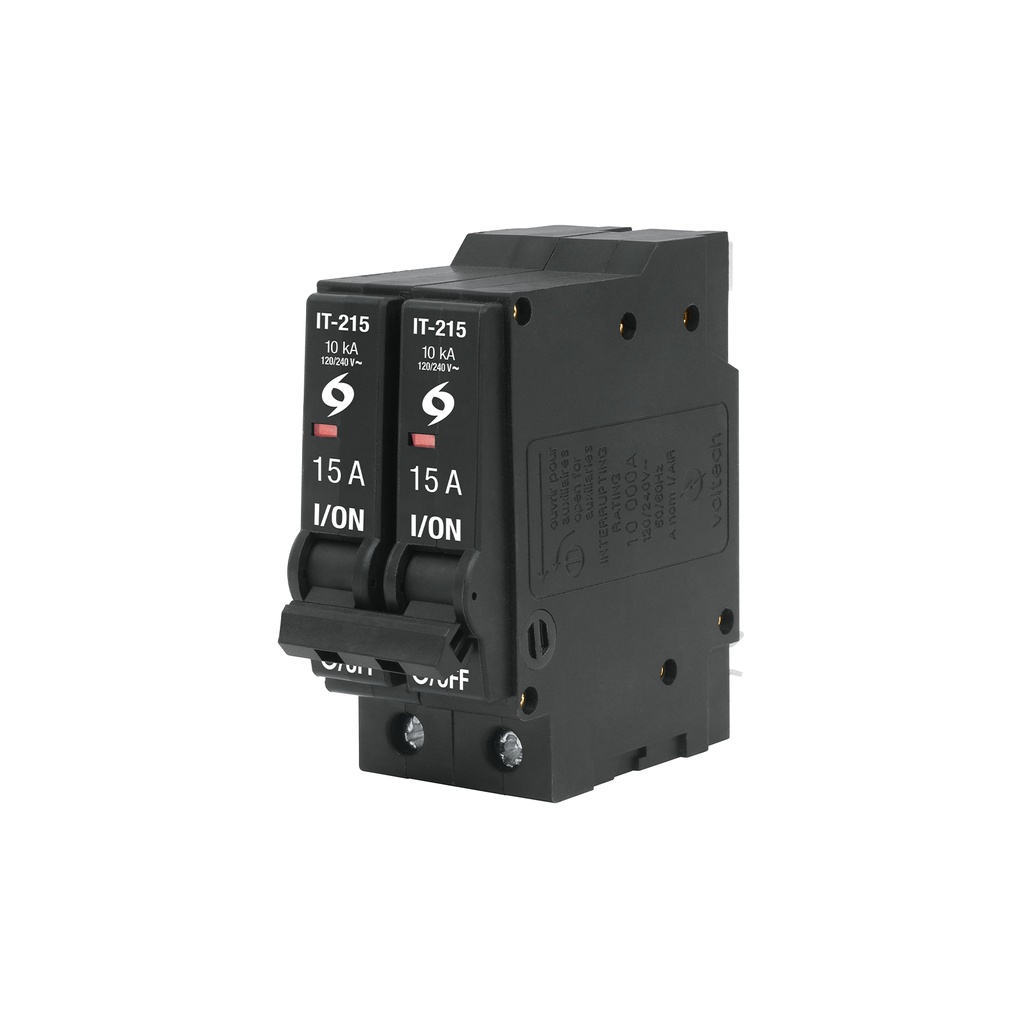 IT-215G | Interruptor de 2 polos 15A, enchufable, a granel, VOLTECK