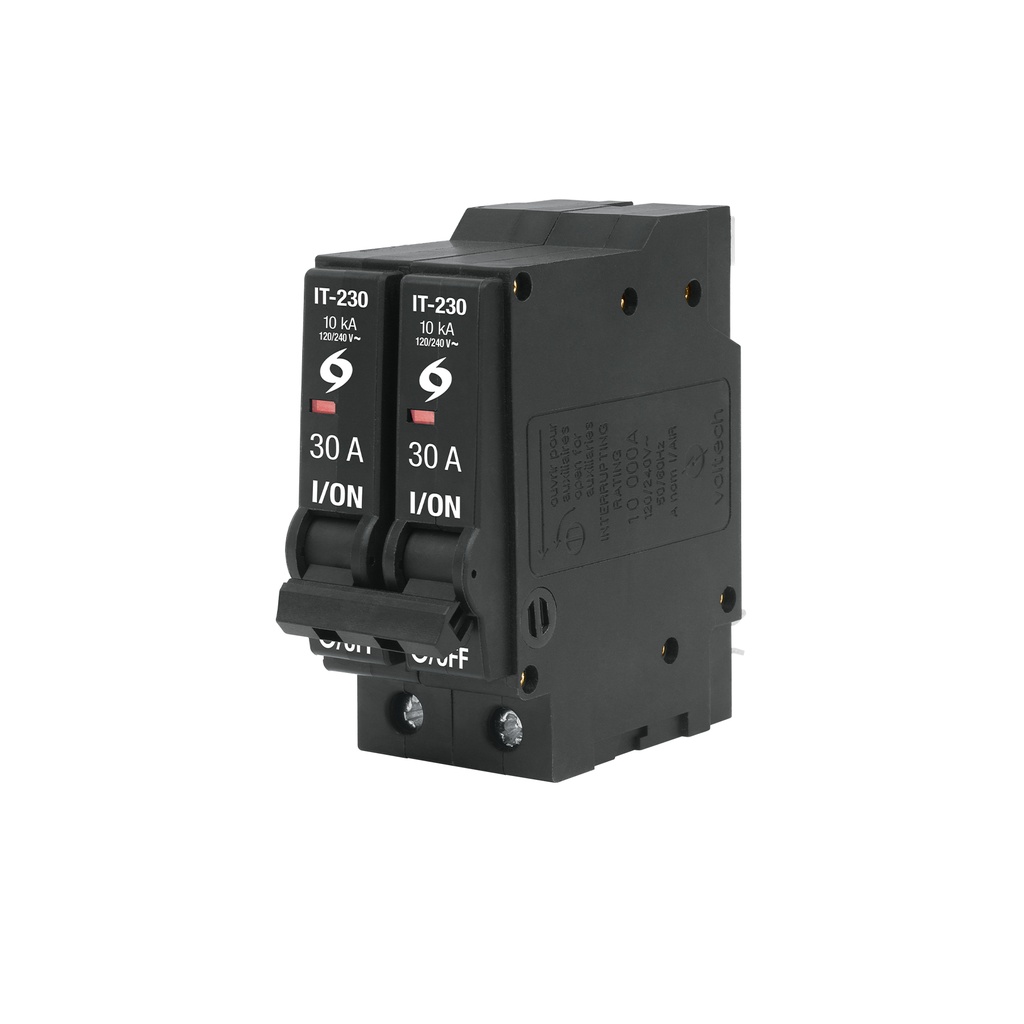 IT-230G | Interruptor de 2 polos 30A, enchufable, a granel, VOLTECK