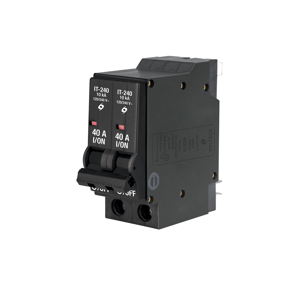 IT-240G | Interruptor de 2 polos 40A, enchufable, a granel, VOLTECK