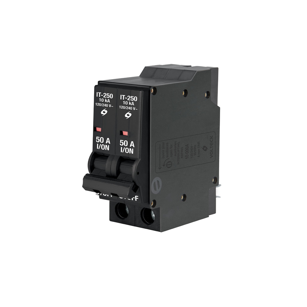 IT-250G | Interruptor de 2 polos 50A, enchufable, a granel, VOLTECK