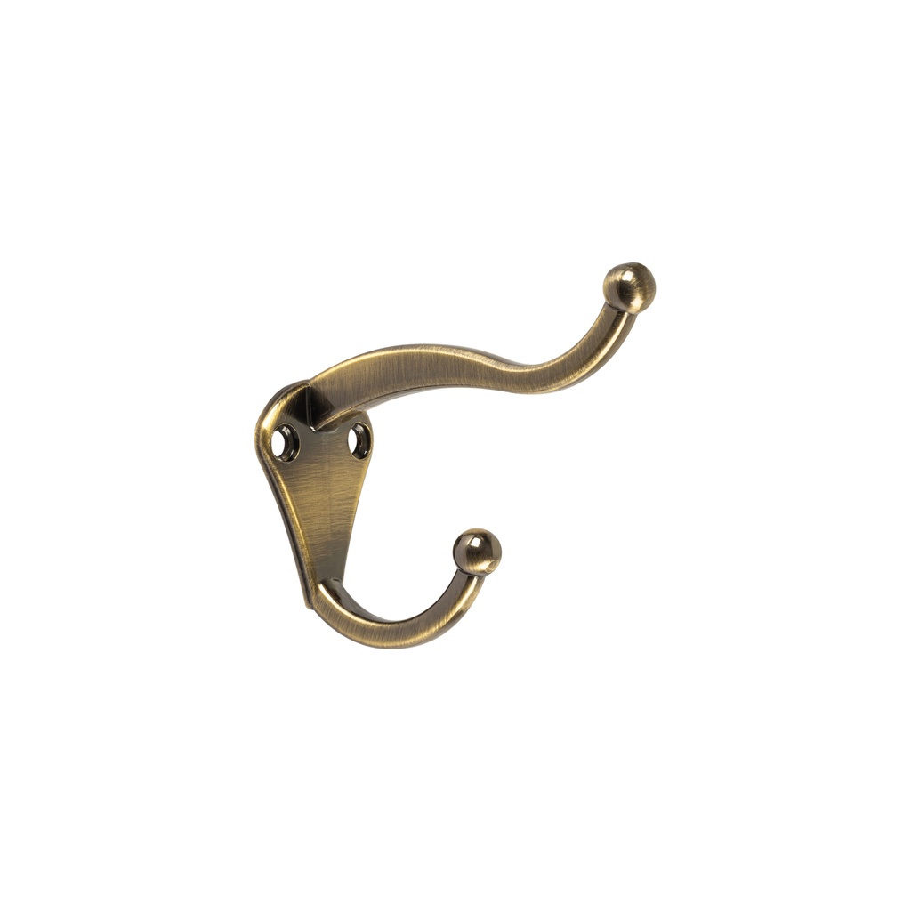 PEPU-32 | Gancho doble largo y corto tipo perchero, chico, antiguo