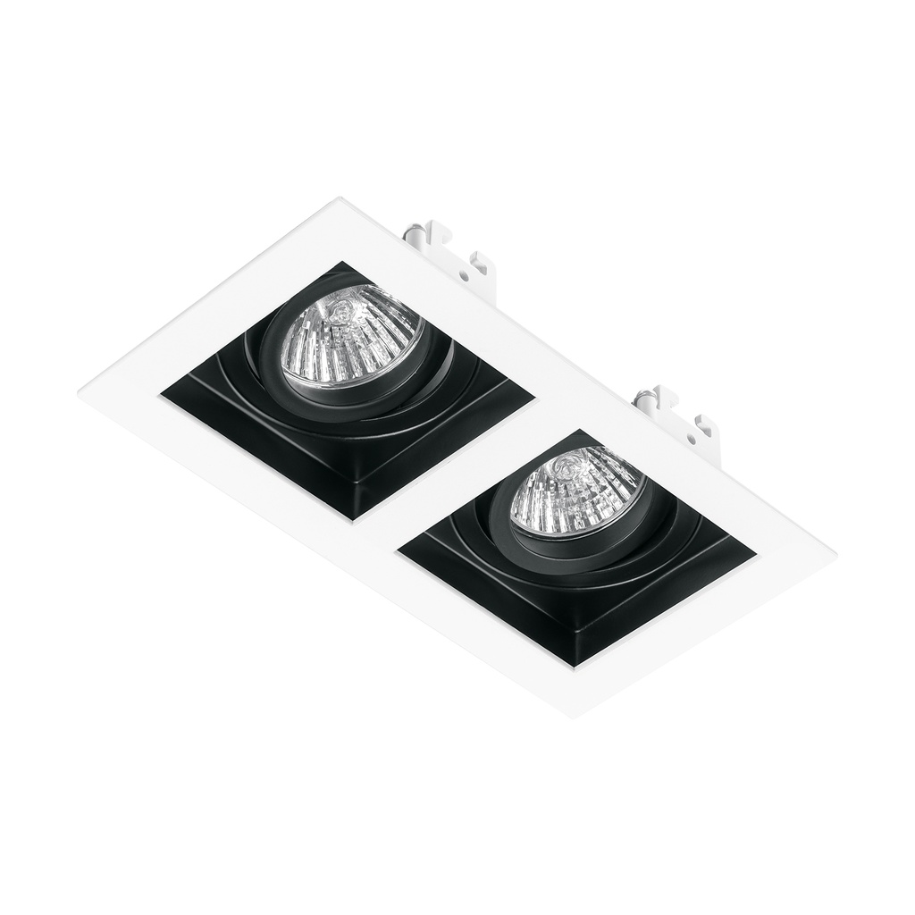 EMP-720S | Luminario empotrable con 2 spots dirigibles, blanco, VOLTECK