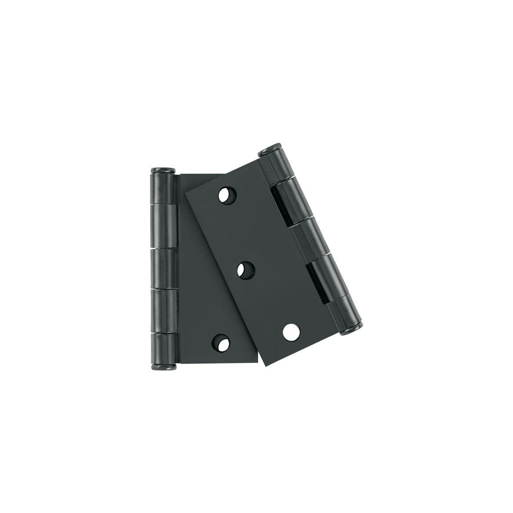 BC-306PB | Bolsa c/2 bisagras cuadradas de 3' acero negro, plana