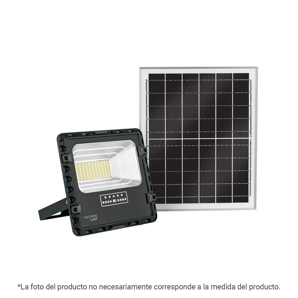 REF-504SL | Reflector Led 100 W con panel solar, luz de día, Volteck