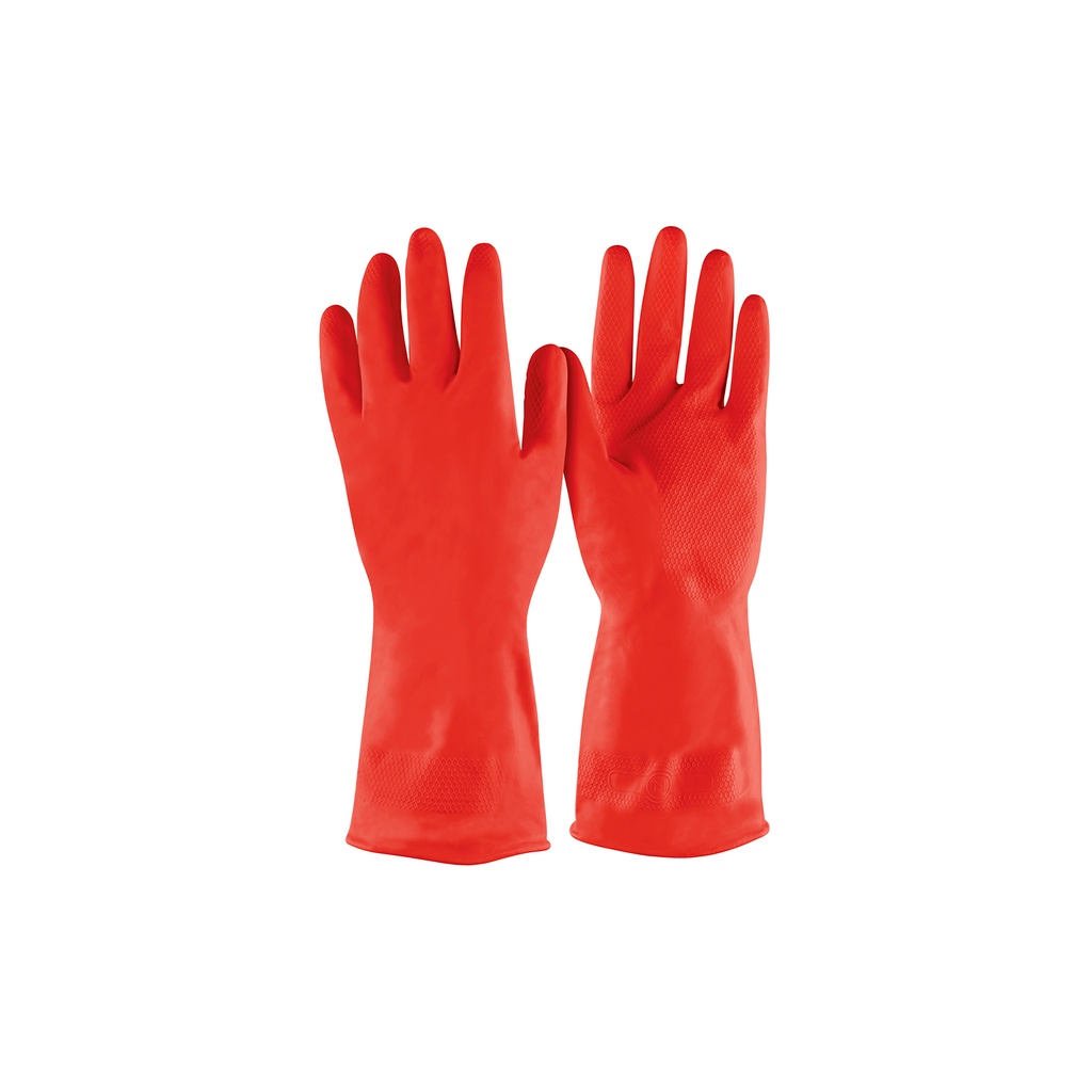 GU-348 | Guantes de látex para limpieza, rojos, G, Pretul